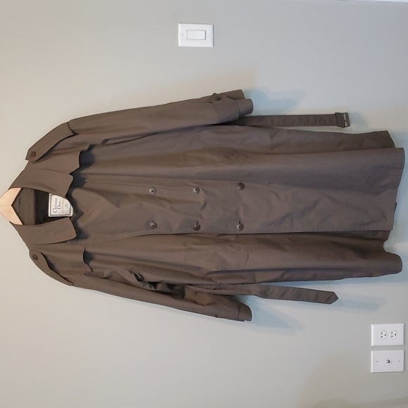Vintage Christian Dior Le Connaisseur Paris NY Long Trench Jacket sz 44R - Picture 1 of 12